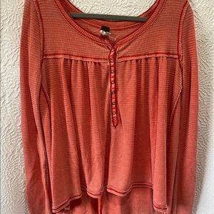 Free people orange long sleeve